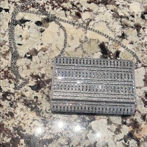 Elegant Silver Clutch Bag